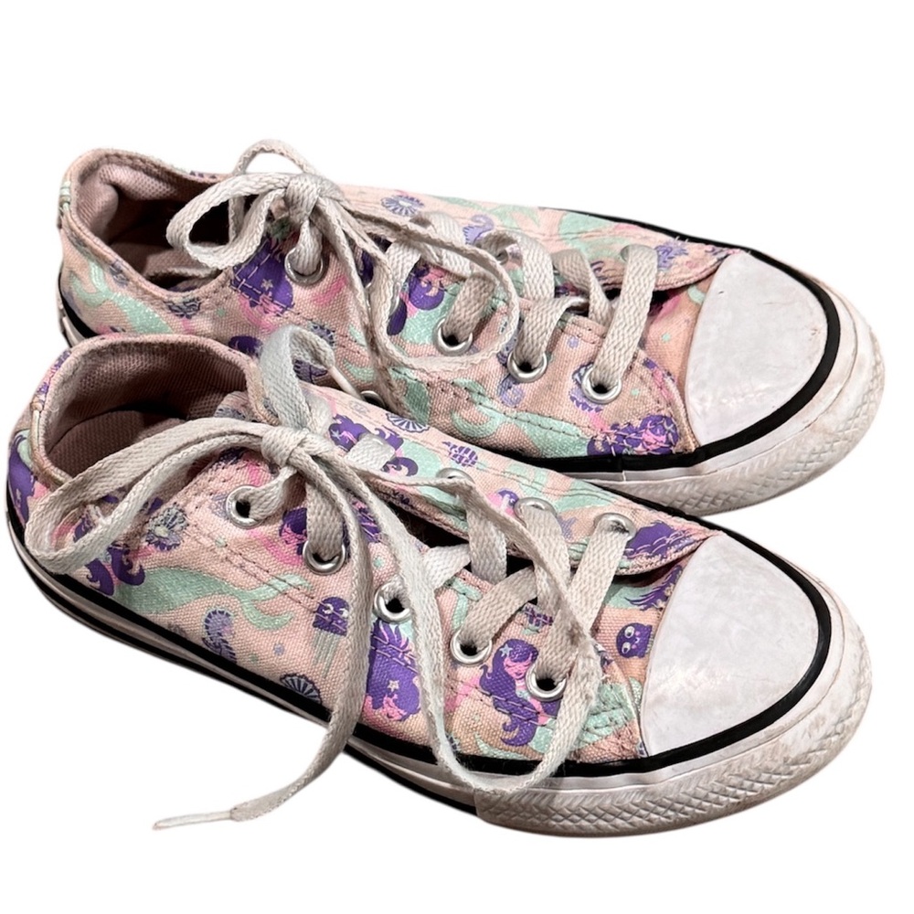 Converse Mermaid Allover Print Low Top Lace Up Girls